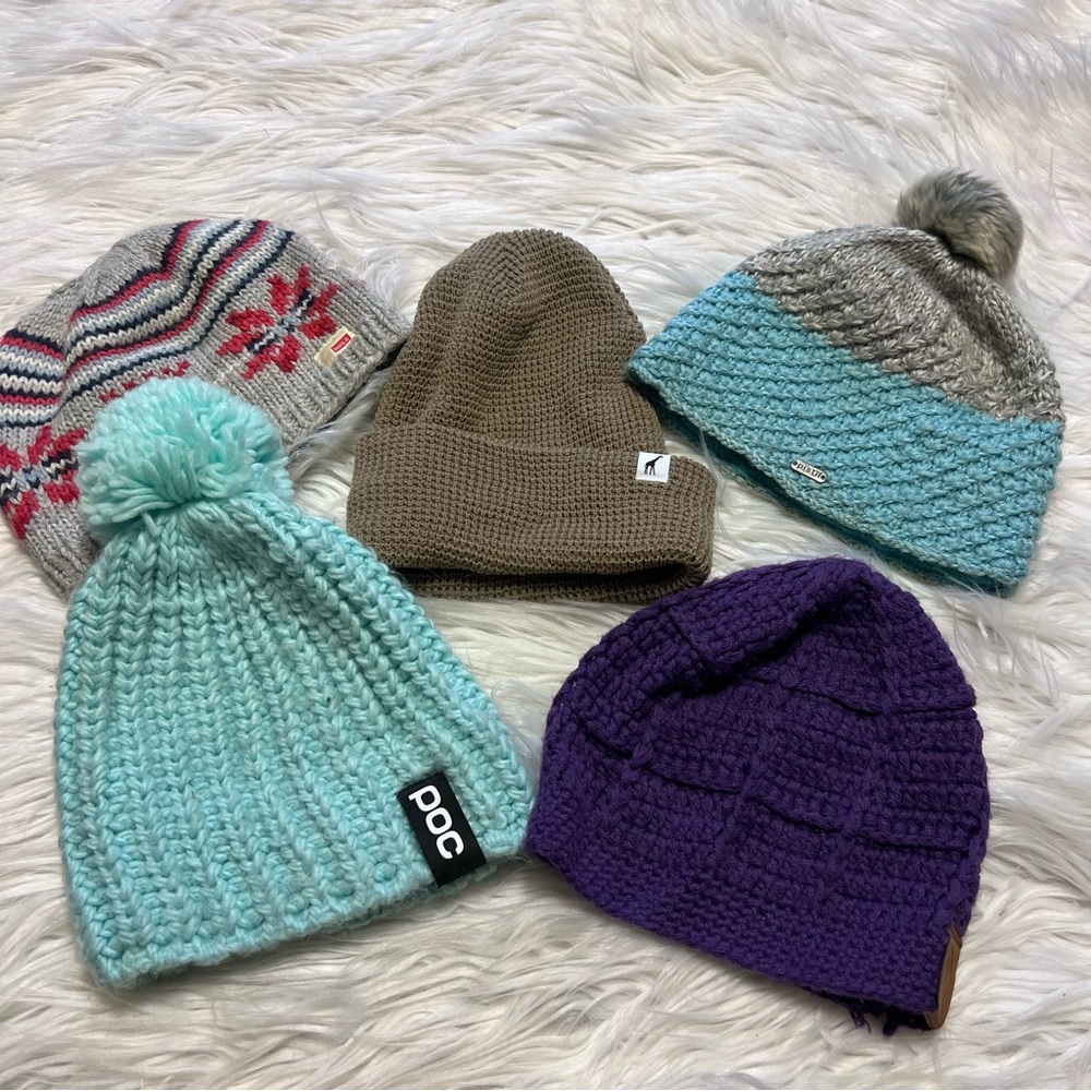 POC, smith, bula + Cozy Winter Beanie Collection - Blue, Purple, Tan, Gray